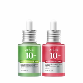 Anua Ultimate Spot Duo, Niacinamide 10   TXA 4 Serum & Azelaic Acid 10 Hyaluron Redness Soothing Serum, Early & Post Spot Care, Skin Clarifying, Natural Color, Korean Skincare Set