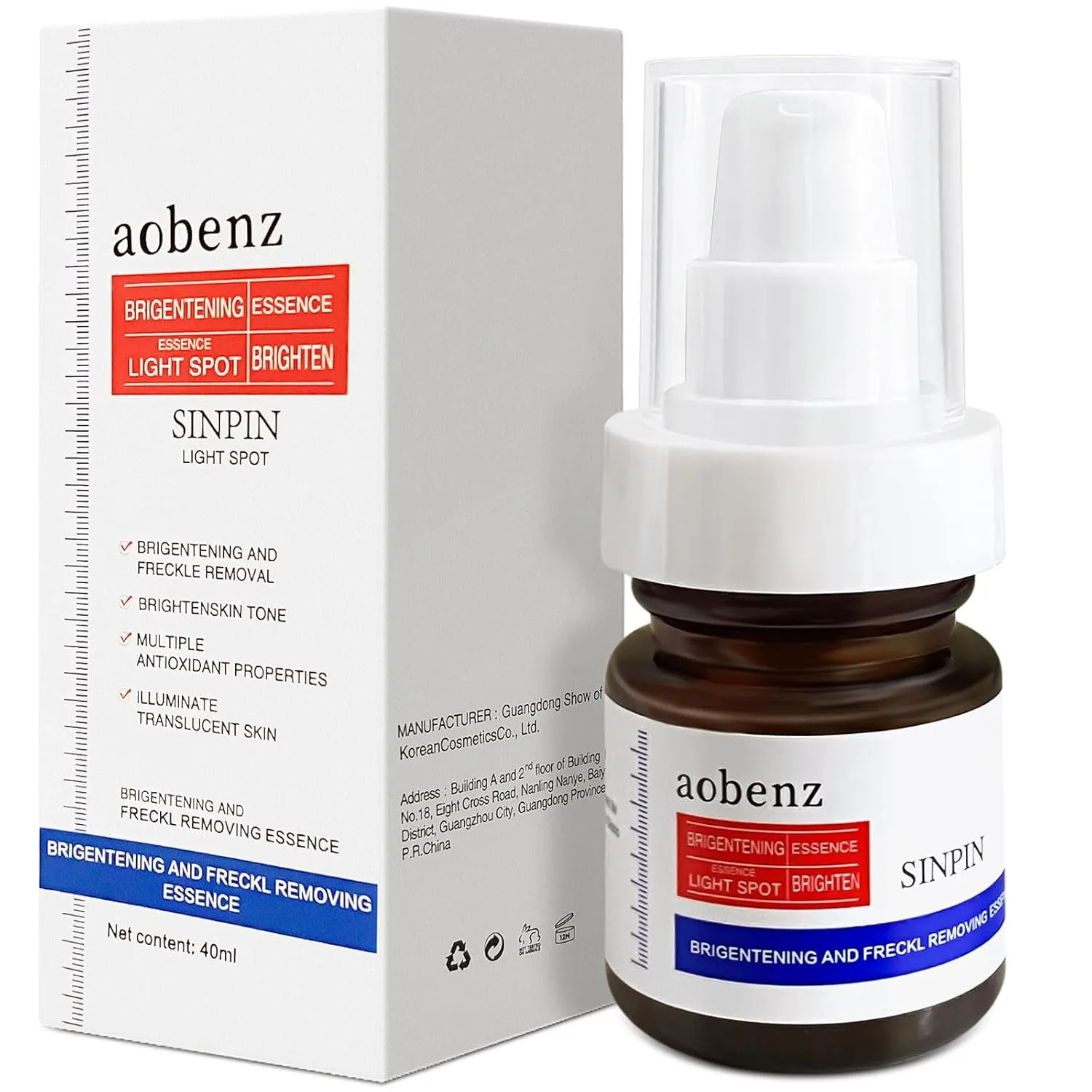 aobenz Dark Spot Remover for Face & Body | Advanced Corrector Serum for Age, Melasma, Sun, Acne, Black Spots | Niacinamide Retinol Formula for Women & Men | Mild, 1.35 Fl Oz (1PCS)