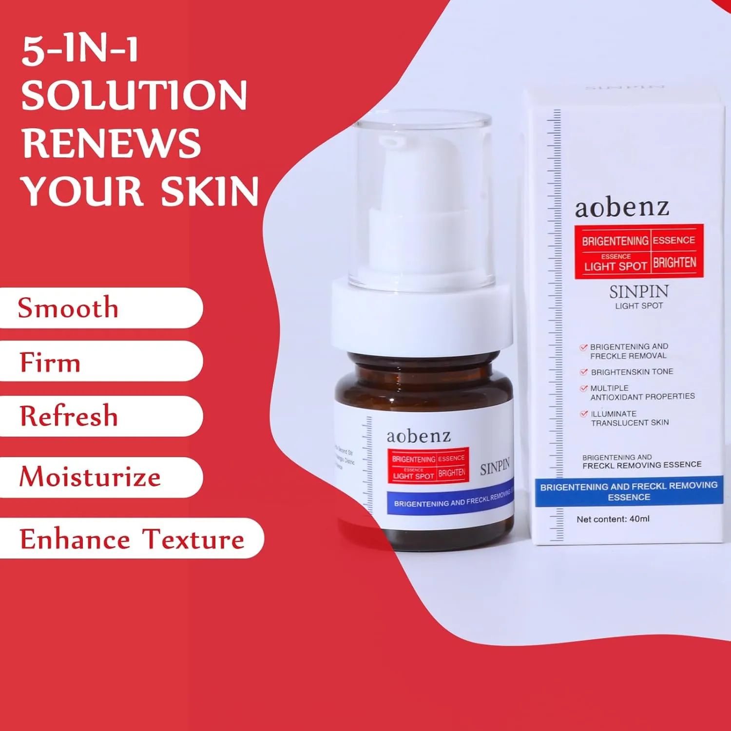 aobenz Dark Spot Remover for Face & Body | Advanced Corrector Serum for Age, Melasma, Sun, Acne, Black Spots | Niacinamide Retinol Formula for Women & Men | Mild, 1.35 Fl Oz (1PCS)