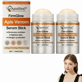Apisheal FirmGlow Apis Venom Serum Stick, Advanced Firming and Wrinkle Reducing Cream, Ultra Firming Skin Cream, Improves Skin Sagging, Natural Essence Stick Suitable for All Skin Types (2PC)