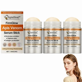 Apisheal FirmGlow Apis Venom Serum Stick, Apis Venom for Wrinkles, Advanced Firming and Wrinkle Reducing Cream, Botox Bee Venom Cream for Body Lifts, Moisturizing, Lifting & Recovery (3)