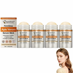 Apisheal FirmGlow Apis Venom Serum Stick, Apis Venom for Wrinkles, Advanced Firming and Wrinkle Reducing Cream, Botox Bee Venom Cream for Body Lifts, Moisturizing, Lifting & Recovery (4)