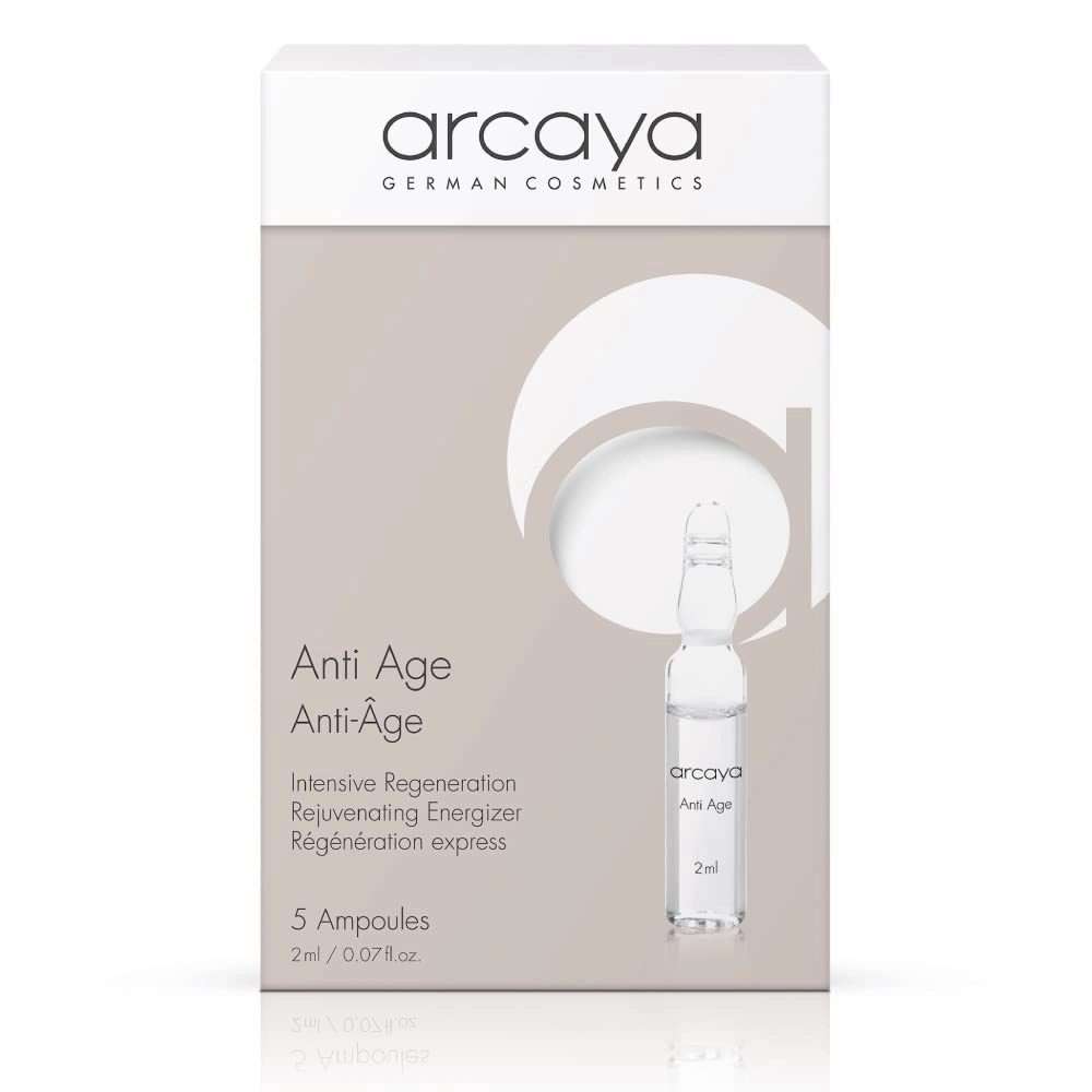 Arcaya Anti Age Serum Ampoule for Anti Aging - Reduces Fine Lines & Wrinkles - Supports Collagen Production, Hydrates and Improves Firmness - Vegan & Paraben-Free Anti Wrinkle Face Serum, 5x2ml