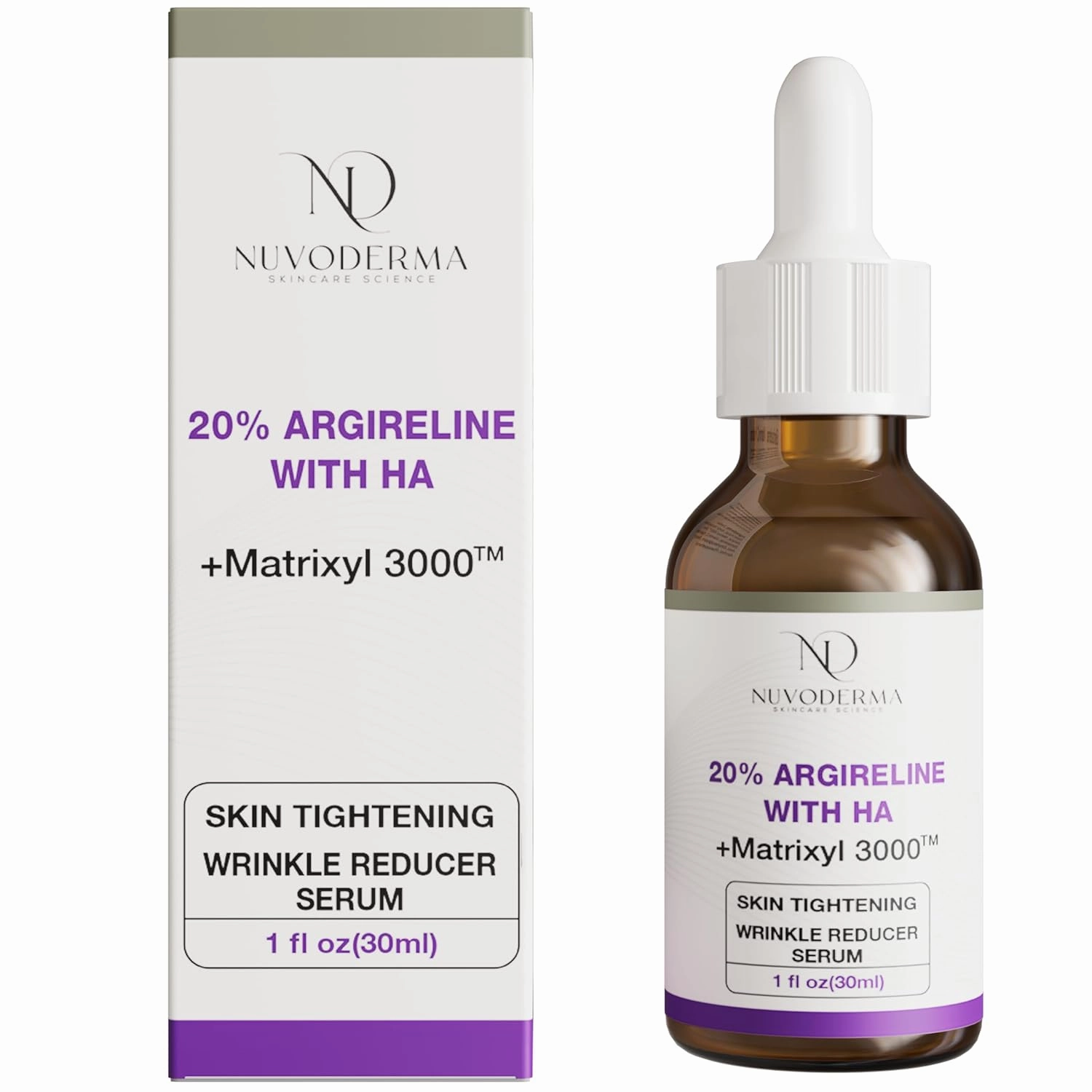 Argireline Serum – Advanced Serum for Skin Wrinkles with 20% Argireline and Matrixyl 3000 - Face Serum Tightening with Hyaluronic Acid and Vitamin C – Lightweight Texture – 1 fl. oz.
