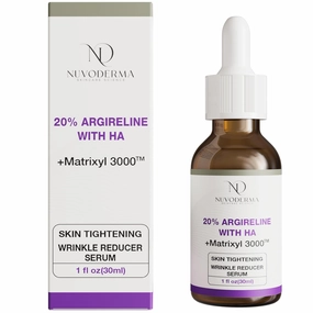 Argireline Serum – Advanced Serum for Skin Wrinkles with 20% Argireline and Matrixyl 3000 - Face Serum Tightening with Hyaluronic Acid and Vitamin C – Lightweight Texture – 1 fl. oz.