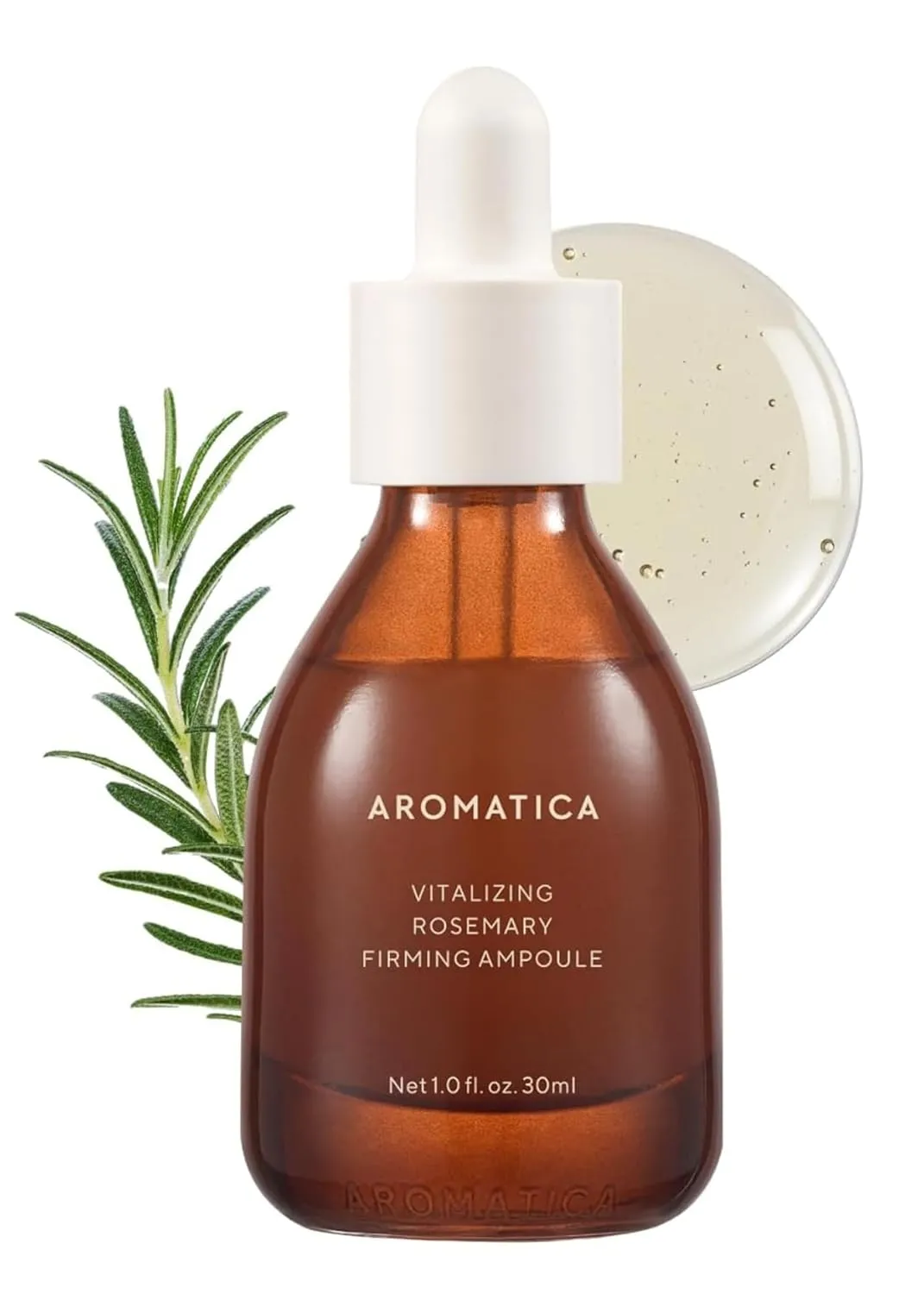 AROMATICA Vitalizing Rosemary Firming Ampoule Serum 30ml - Skin Revitalizing Retinol Serum for Face, Moisturizing & Strengthening Skin Barrier