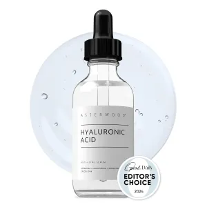 Asterwood Hyaluronic Acid Serum for Face - Plumping, Anti-Aging, Hydrating - Fragrance-Free - 2 Fl Oz