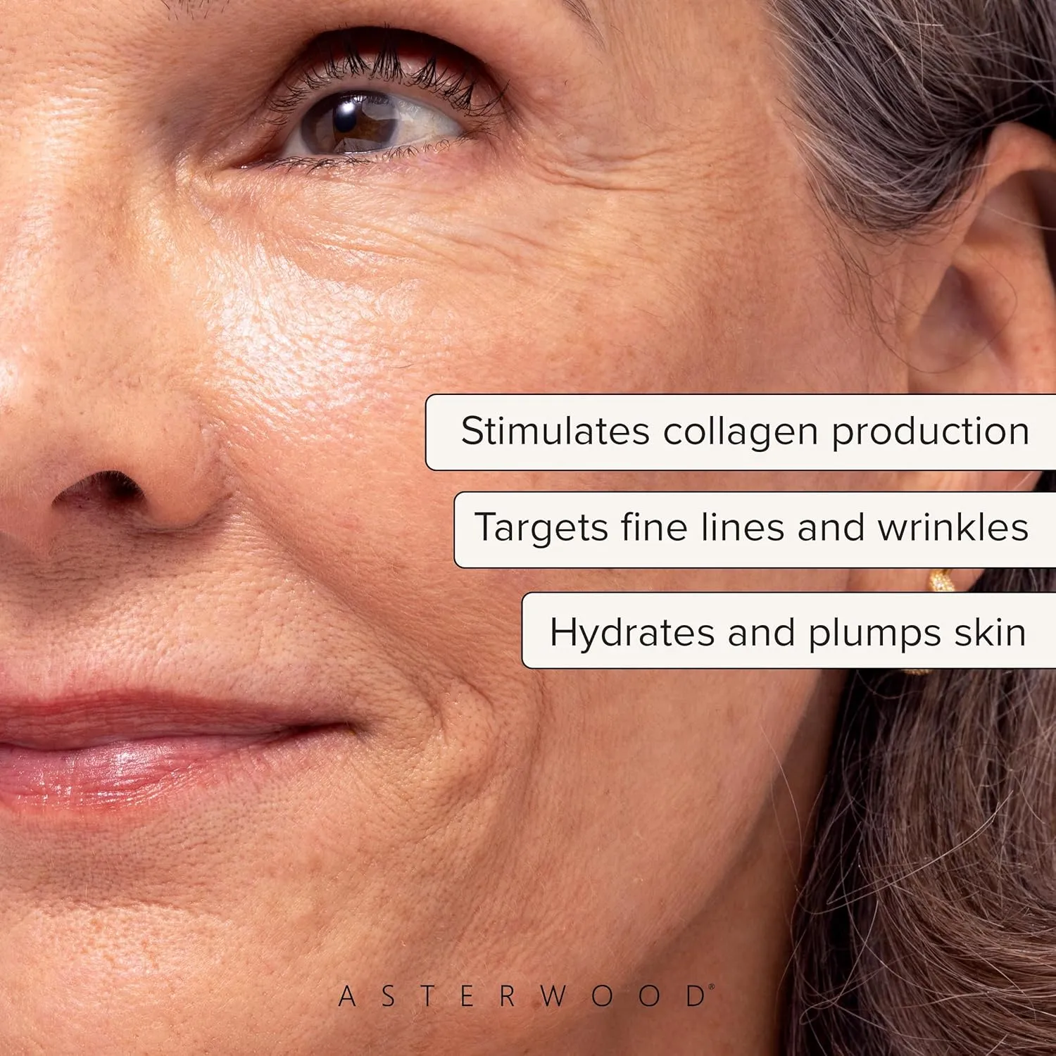 Asterwood Triple Repair Matrixyl 3000   Argireline   Hyaluronic Acid   Vitamin C Serum for Face - Anti-Aging, Collagen Boosting, Hydrating - Fragrance-Free - 1 Fl Oz