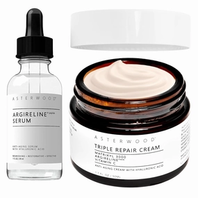 Asterwood Argireline Peptide Serum 1 oz   Triple Repair Moisturizer Face Cream 1.7 oz