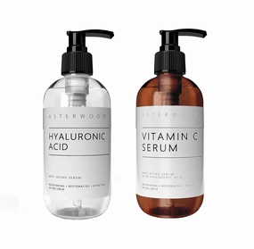Asterwood Hyaluronic Acid Serum   Vitamin C Serum (8 oz each)