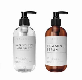 Asterwood Matrixyl 3000 with Argireline 8 oz   Vitamin C Serum 8 oz