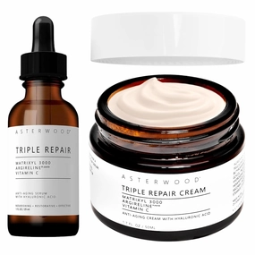 Asterwood Triple Repair Matrixyl 3000 Serum 1 oz   Triple Repair Face Cream 1.7 oz