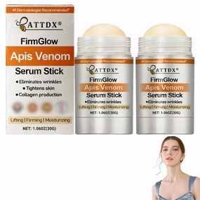 ATTDX FirmGlow Apis Venom Serum Stick, Advanced Firming and Wrinkle Reducing Cream, Botox Bee Venom Firming Serum Stick, Botox Bee Venom Cream for Body Lifts, Moisturizing, Lifting & Recovery (2)