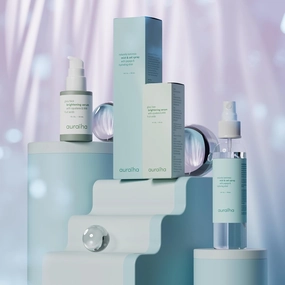 Auraiha Kit - Glass Face Brightening Serum- Suitable for Sensitive Skin - Vegan, Cruelty-Free, Sustainable - Skincare for a Radiant, Makeup-Free Glow, Auraiha Naturally Luminous Mist and Set Spray - H
