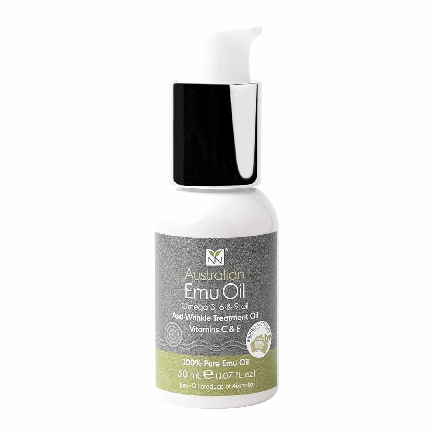 Australian Emu Oil with Vitamin E & C - 50mL Skin Brightener Serum for Face & Body to Reduce Visible Signs of Aging, Spots & Sun Damage - Antioxidant w/Omega 3 6 9 & Essential Oils by Y-Not Natural