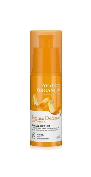 Avalon Organics Intense Defense with Vitamin C, Facial Serum 1 oz