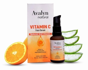 Avalyn Vitamin C Face Serum to Reduce Hyperpigmentation | Glowing Skin | Boost Collagen|Smoothen FineLines | NonGreasy | lightWeighted | For Men And Women | 30ml