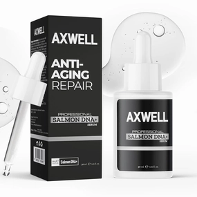 AXWELL Professional Anti Aging Serum for Face with Salmon DNA , Skin Care Booster, Youthful Skin Repair Serum, Plumps Softens and Brighten Skin for Women & Men for All Skin Type (1.01 fl. oz, 30ml)