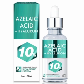 Azelaic Acid 10 Hyaluron Face Serum, Redness Soothing, Acne and Spots Care, Anti Aging and Improve Skin, 603
