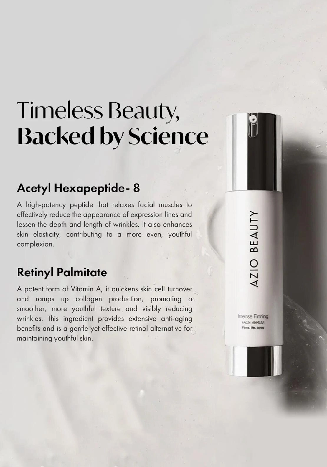 Azio Beauty Intense Firming Face Serum, 50ml
