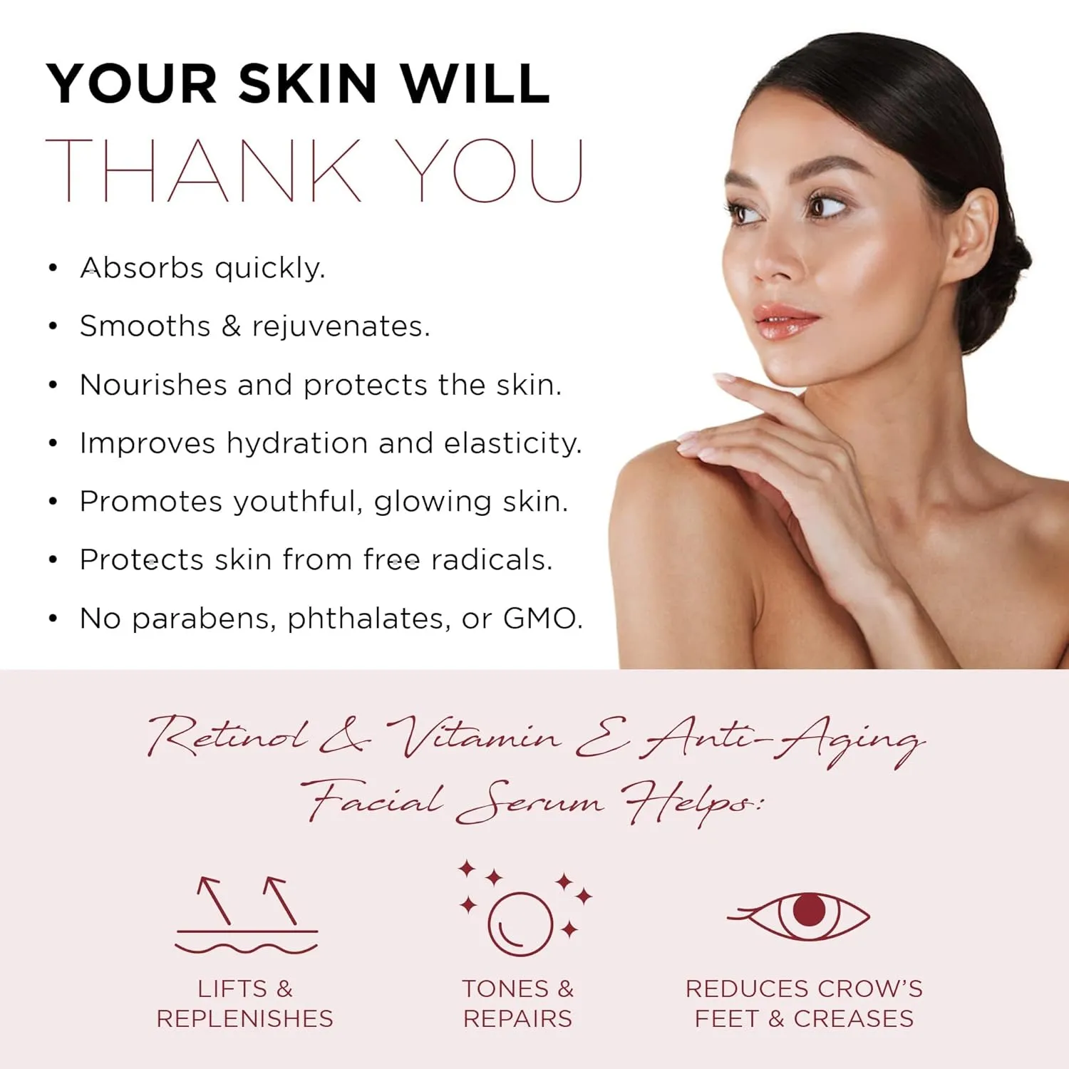 AZURE Retinol & Vitamin E Anti Aging Facial Serum - Lifting, Replenishing & Moisturizing Face Serums - Reduces Wrinkles, Fine Lines & Creases - Made in Korea - Each 50mL / 1.69 fl.oz - 2 Pack