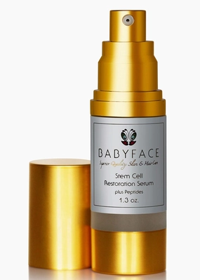 Babyface Vegan Stem Cell Serum - Promotes Skin Firming & Renewal - Cruelty-Free & Lightweight Formula, 1.3 oz