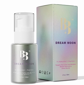 Bakuchiol Retinol Serum Alternative - Dream Moon Anti Aging Serum with Hyaluronic Acid, Schisandra, Peptides & Jojoba, Reduces Fine Lines & Wrinkles, Hydrating Face Moisturizer, All Skin Types, 1 oz
