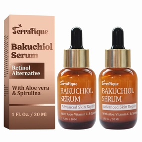 Bakuchiol Serum - Retinol Alternative for Sensitive Skin - Contains Aloe, Witch Hazel, Centella - Bakuchiol Retinol Serum - Plumping, Anti Aging - Pore Minimizer - 1 Fl Oz - Pack of 2