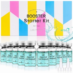 BB Facial Glow Starter Kit Serum Hyaluronic Acid, AC Stem Cell Gold Ampoule 0.27oz 12 Vials, BB Radiance Facial Serum Skin Therapy Kit