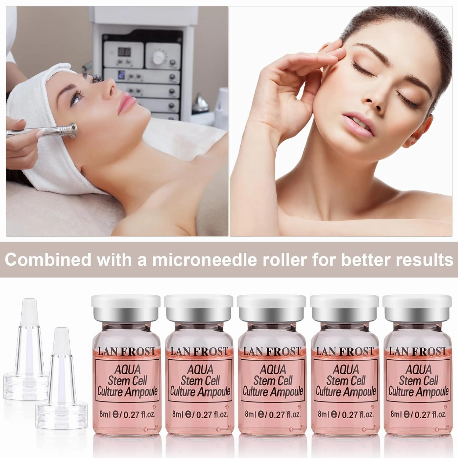 BB Facial Glow Starter Kit Serum Hyaluronic Acid Essence Skin Care Set 0.27oz 12 Vials, Skin Care for Face BB Radiance Facial Serum Kit