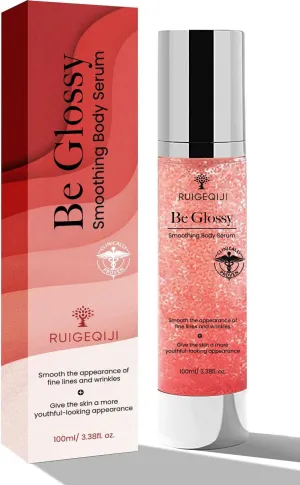 Be Glossy Body Serum for Wrinkles - Infused with Hyaluronic Acid, Vitamin E, Glycerin and Shea Butter - Hydrating Nourishing Repairing for Silky Smooth Skin 100ML/3.38 Fl Oz