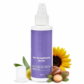 Be Bodywise Hair Strengthening Serum 100ml | For Dry & Damaged Hair | With Argan, Sunflower & Olive Oil | Paraben, SLS Free