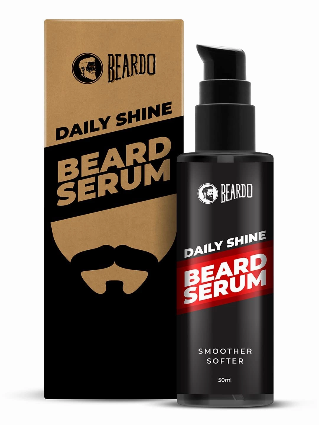 Beard Serum, 50 ml | Daily use beard serum for men | Softens and Smoothes Rough Beard |Gives Beard Shine & Nourishes Beard, 1.69 Fl Oz