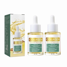 Beauty Women Collagen Lifting Body Oil, Advanced Firming & Wrinkle Reducing cream, Skin Care Moisturizer, Anti Aging Collagen Serum for Face, Improve Sagging Skin, for All Skin Types (2pcs)