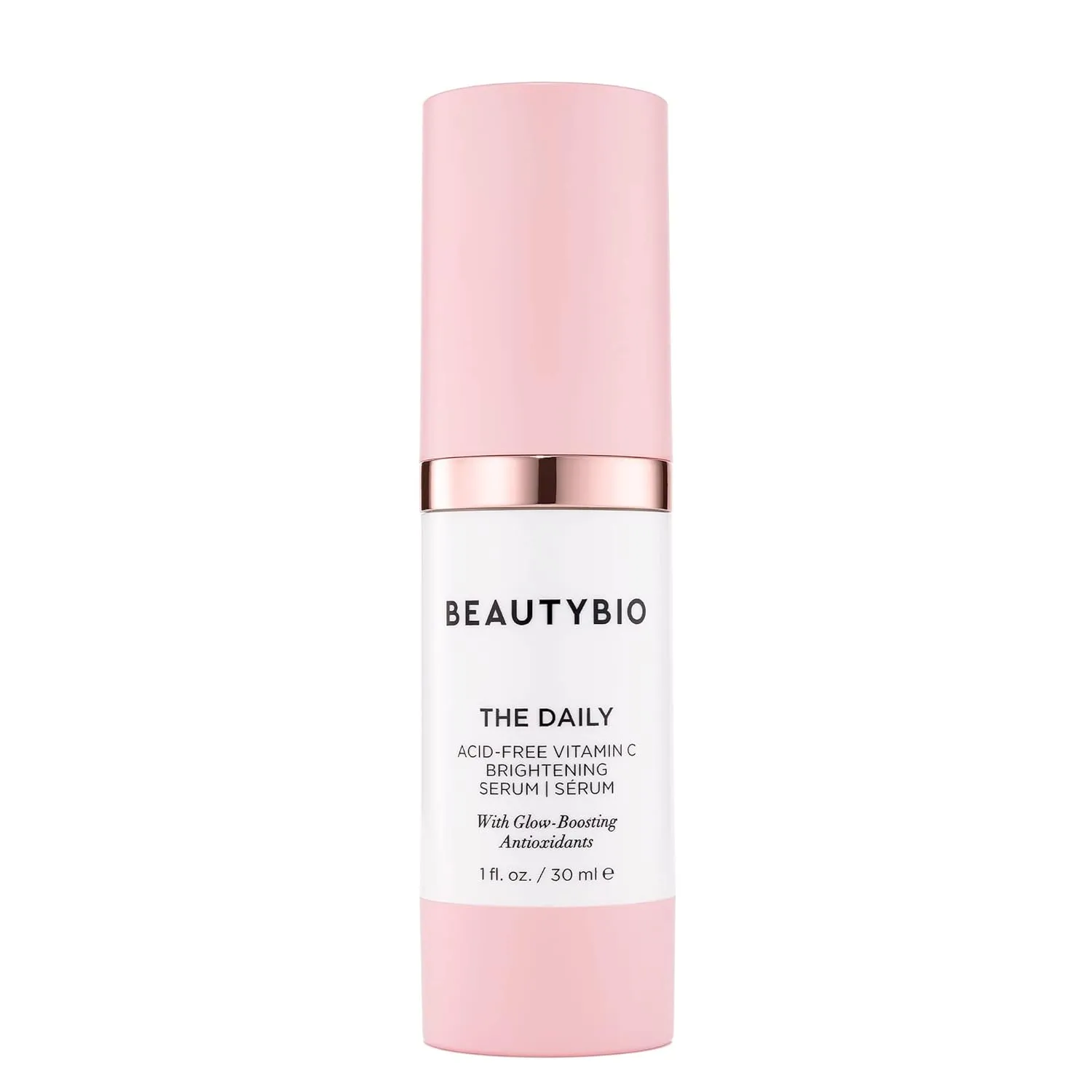 BeautyBio Love Story Set: Daily Vitamin C Serum   Brazilian Rose Quartz Roller