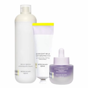 Beekman 1802 Better Aging Nighttime Skincare Routine Set - 3-Piece - Firms, Smooths & Boosts - Good for Sensitive Skin - No Irritation - Clinically Kind - Fragrance Free