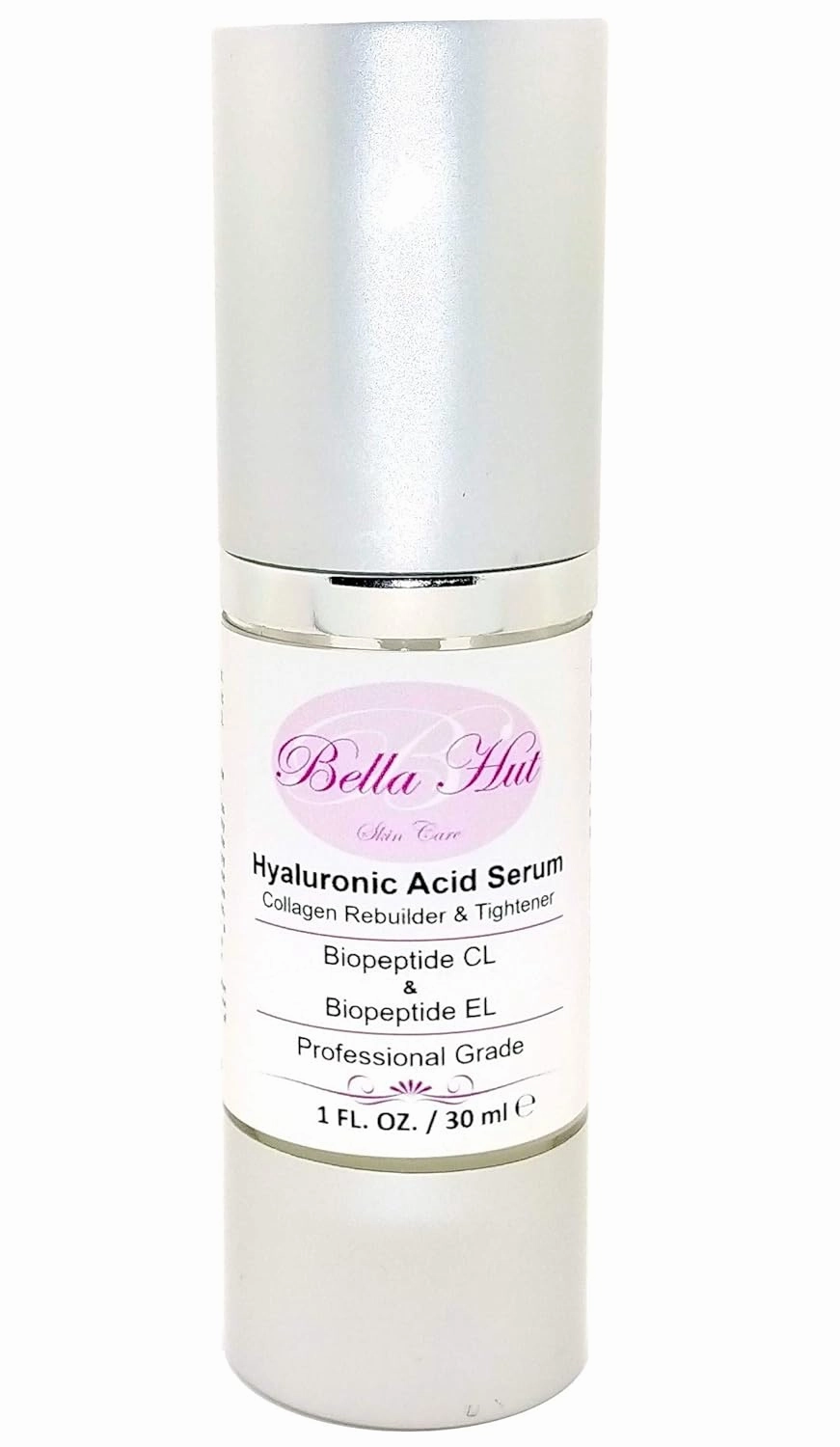 Bellahut 100% Pure Hyaluronic Acid Face Serum with Palmitoyl Hexapeptide-12 & Palmitoyl Tripeptide-1 | Collagen Rebuilding with Tightening, Firming & Increased Elasticity | MADE IN USA (16 OZ)