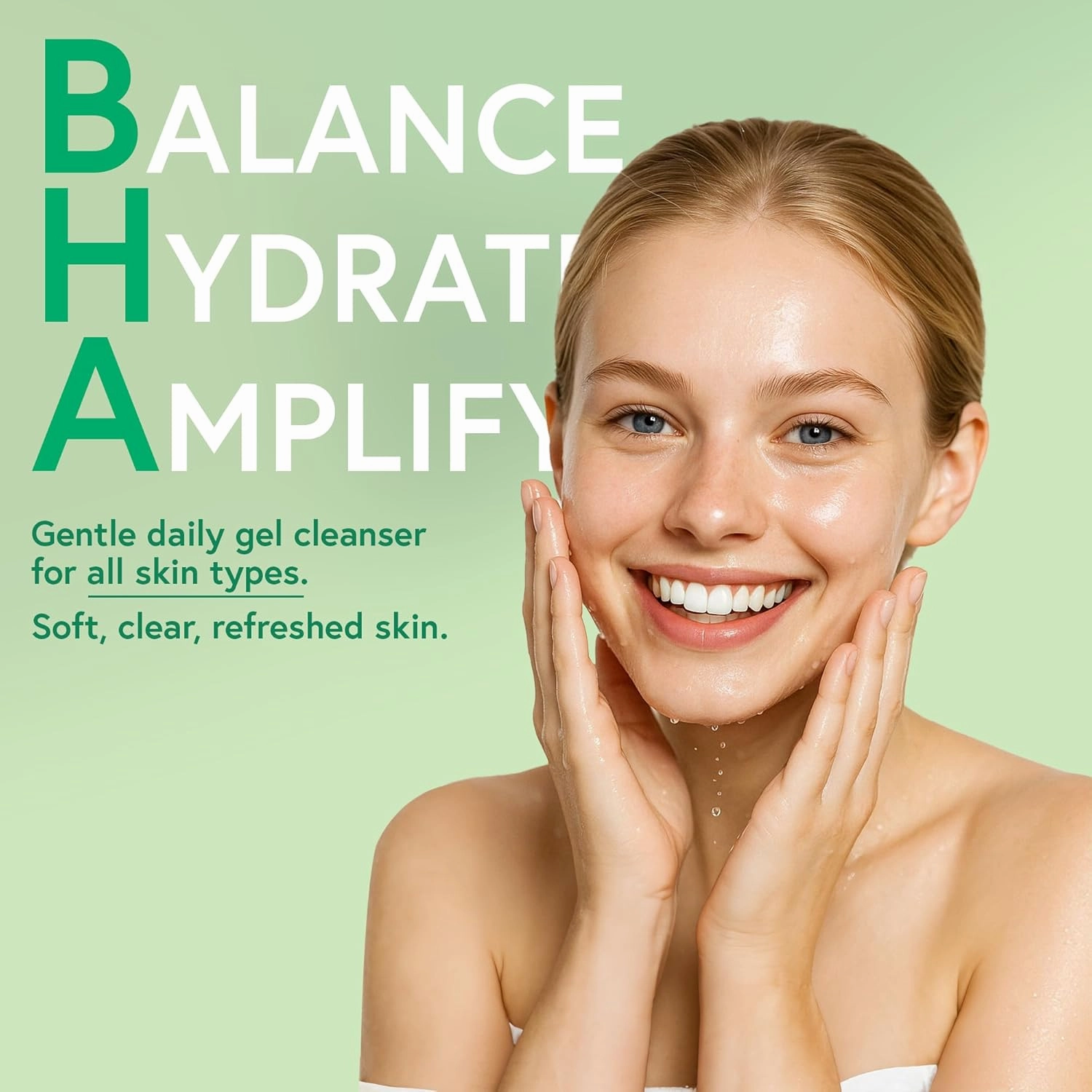 BHA Gel Cleanser | Lightweight, Vegan Korean Skincare for Oily, Acne-Prone Skin (Cleansing Gel, 5.74 fl.oz)