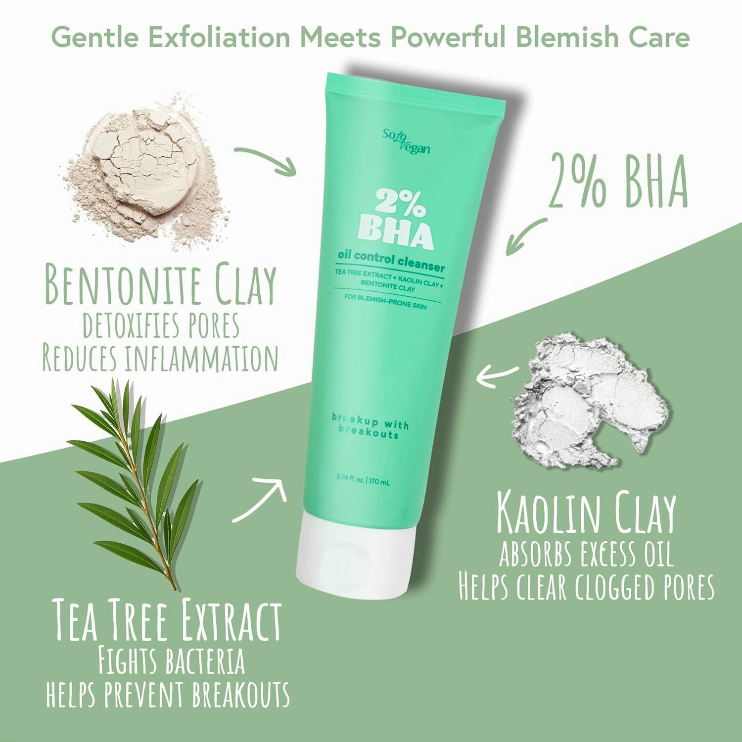 BHA Gel Cleanser | Lightweight, Vegan Korean Skincare for Oily, Acne-Prone Skin (Cleansing Gel, 5.74 fl.oz)