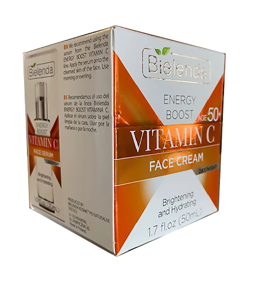 Bielenda Energy Boost Vitamin C Face Cream 50  Brightening and Hydrating 1.7 fl oz