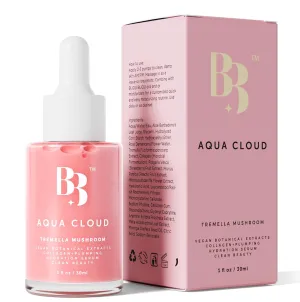 BIJOU BIJOU Aqua Cloud Serum - Natural Kbeauty Tremella Mushroom & Hyaluronic Acid Serum, Firming & Hydrating Face Moisturizer, Vegan Collagen, Reduces Fine Lines & Wrinkles, All Skin Types, 1 oz