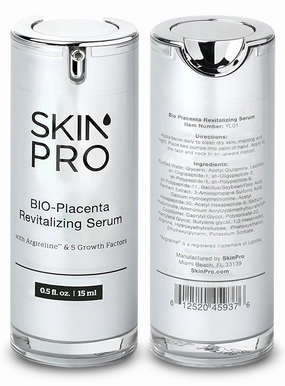 BIO-Placenta Revitalizing Serum - With Argireline - Reduce Eye Wrinkles, Skin Regeneration, Collagen Products, Wrinkle Treatment - Anti Aging Face Serum