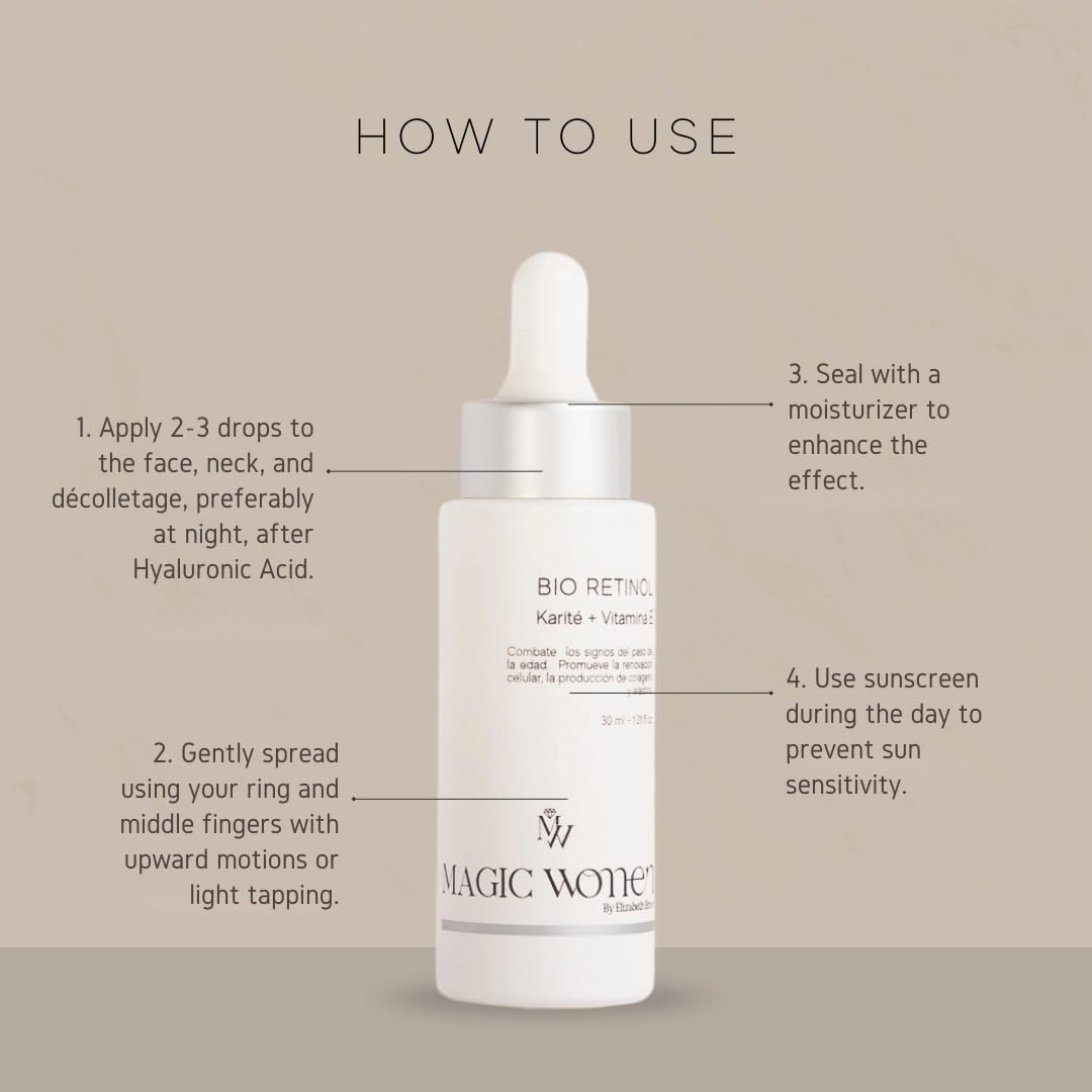 Bio-Retinol Face Serum – Anti-Aging Facial Serum with Shea Butter & Vitamin E – Retinol Alternative for Wrinkles, Firmness & Skin Renewal – 1 Fl Oz