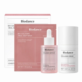 BIODANCE Collagen Trio: Bio-Collagen Real Deep Mask & Collagen Ampoule & Collagen Cream