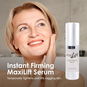 BioLogic Solutions MaxiLift Serum, Instant Face Lift Cream, Skin Tightening Serum for Face & Instant Eye Lift, Smooth & Firm Loose Sagging Skin, Fine Lines & Wrinkles Within 2 Minutes, 0.5 Fl Oz