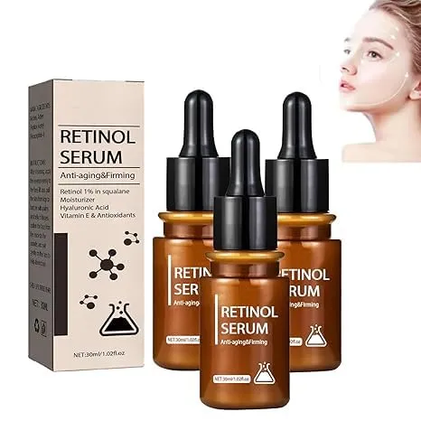 Biophotonix Serum, Biophotonix Skincare Clock-Back Serum, Biophotonix Retinol Anti-Aging Serum, Biophotonix Facial Hydrating and Moisturizing Serum, Biophotonix Reduce Facial Fine Lines (3pcs)