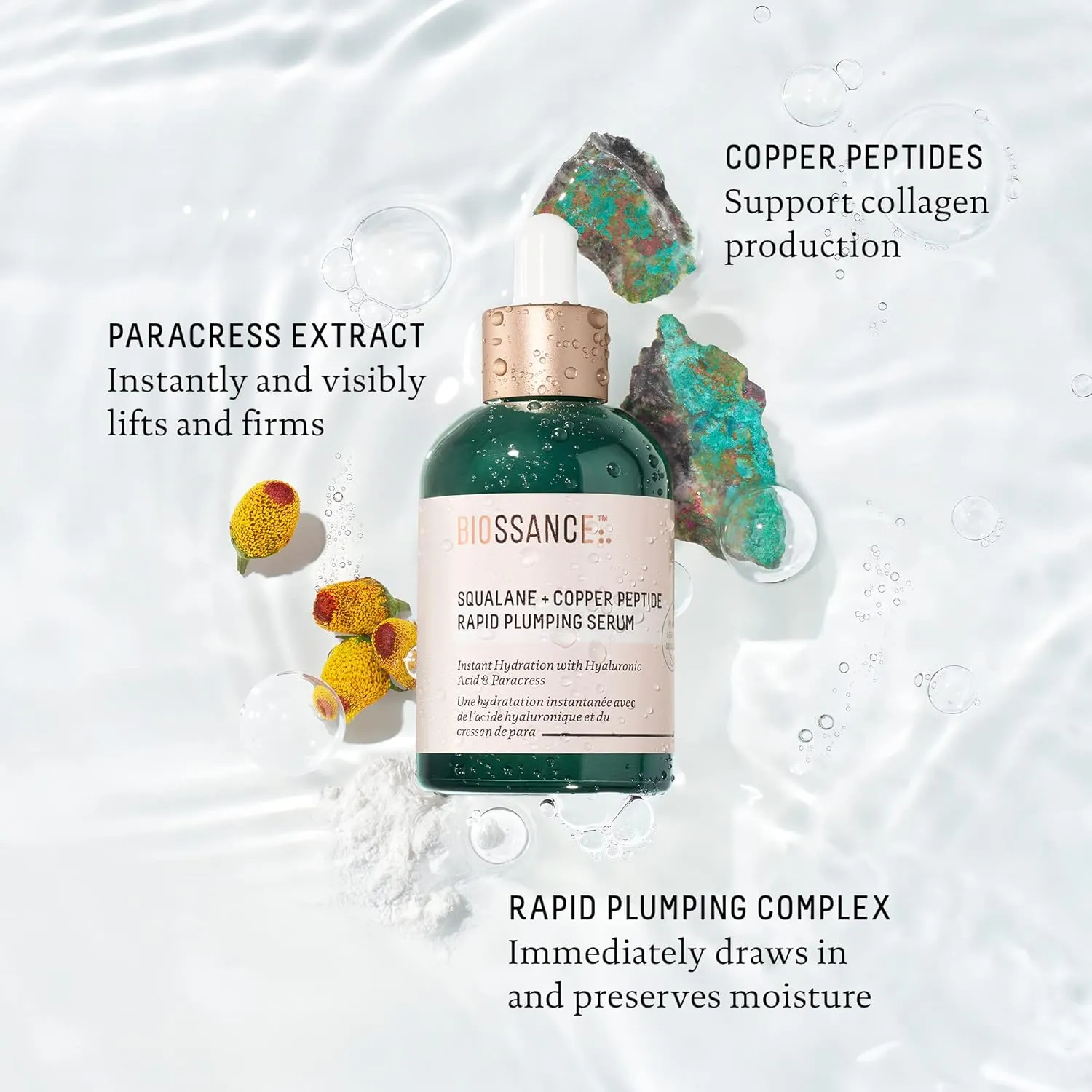 BIOSSANCE Squalane   Copper Peptide Rapid Plumping Serum
