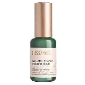 Biossance Squalane   Vitamin C Dark Spot Face Serum – 10% Vitamin C Serum & White Shiitake – Hydrating, Fragrance-Free, Non-Irritating, for Daily Use for All Skin Types