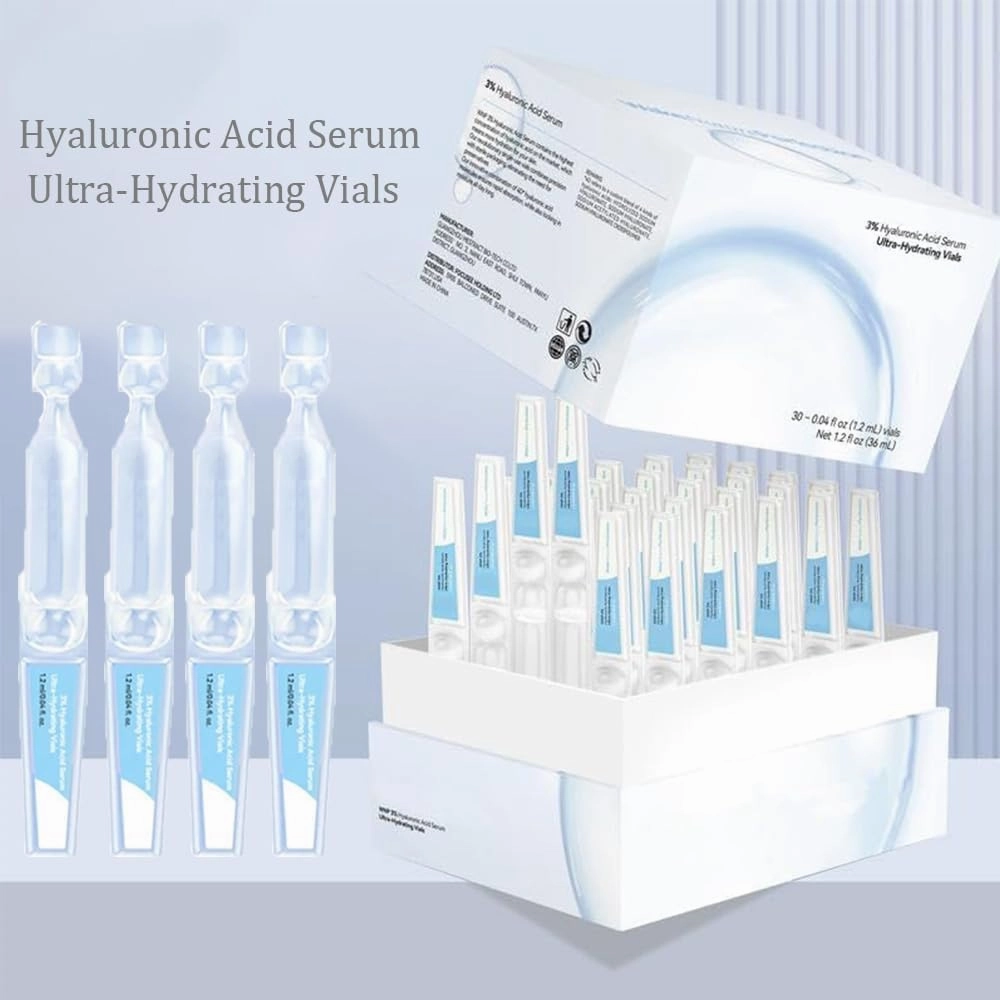 Bleare Hyaluronic Acid, Bleare 3% Ultra Hydrating Hyaluronic Acid Serum, 3% Hyaluronic Acid Serum, Hyaluronic Acid Tubes, Hyaluronic Acid Vials, Ultra Hydrating Serum (1 Box)