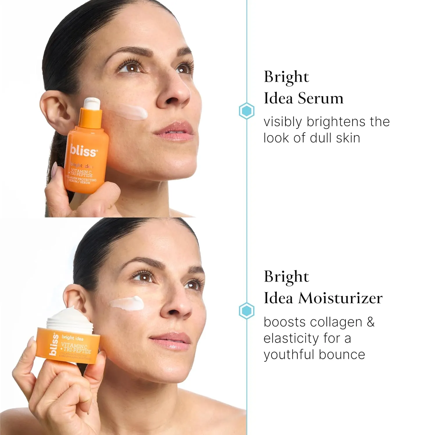 Bliss Brighten Up Moisturizer and Serum Duo - 1.7 Fl Oz - Brightening & Hydrating - All-Day Moisture, Daily Use - Clean - Vegan & Cruelty-Free